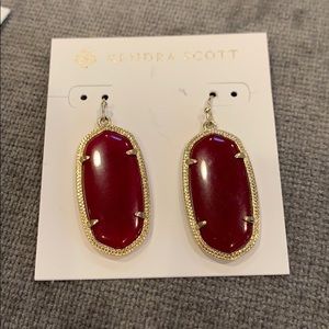 Kendra Scott Maroon Jade Elle earrings